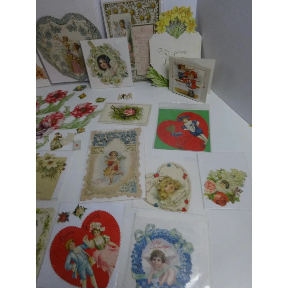 Antique German Die‎ Cut Victorian Valentines Early 1900s Germany & More